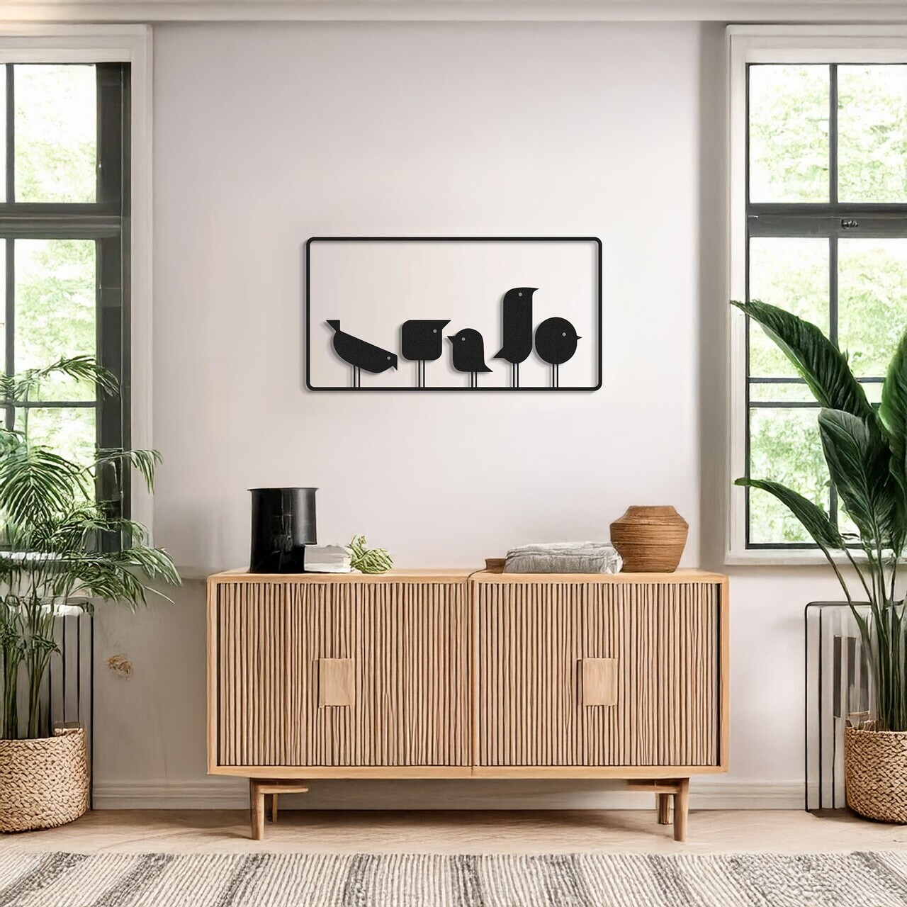 Decoratiune de perete, DCV-1006-MT, Dimensiune: 50 x 25 cm, Negru — imaginea 2