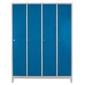 Dulap de depozitare cu incuietoare, Shelvoria, Js1029M, 128x185x37 cm, Otel, Gri/Albastru