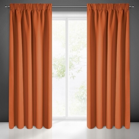 Draperie Eurofirany, Tylko, 135x270 cm, poliester, portocaliu
