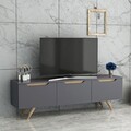 Comoda TV, Inarch, Prag, 150x44x35 cm, Antracit / Stejar