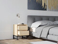 Noptiera, Puqa Design, Nehir, 40x55x40 cm, PAL, Safir / Negru