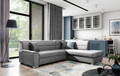 Coltar extensibil dreapta 4 locuri ELTAP, BR51, Bergen, 247x214x83 cm, lemn/poliester, gri