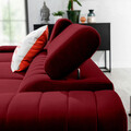 Coltar extensibil stanga 3 locuri ELTAP, LT-25VE, Grayson, 278x205x92 cm, lemn/poliester, rosu inchis