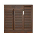 Pantofar cu 3 usi Sante, Pakoworld, 30 perechi pantofi, 120x37x123 cm, MDF/PAL, maro