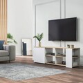 Comoda TV, Minima, Rome, 150x45x35 cm, Stejar / Alb