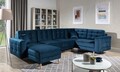 Coltar extensibil reversibil 5 locuri ELTAP, AsdU-20, Asgard, 326x202x93 cm, lemn/poliester, albastru inchis
