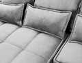 Coltar extensibil stanga 4 locuri ELTAP, LT-03NU, Campo, 265x196x88 cm, lemn/poliester, gri deschis