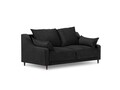 Canapea, Freesia, Mazzini Sofas, 2 locuri, 150x94x90 cm, catifea, negru