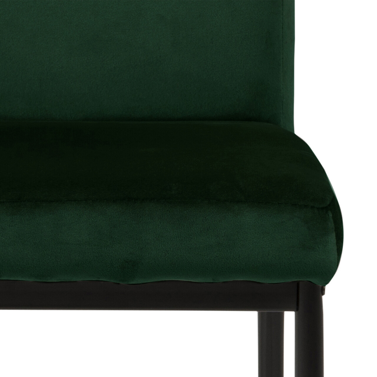 Scaun Demi, Actona, 45x55x90.5 cm, catifea/otel, verde inchis - view 3