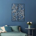 Decoratiune de perete, Olips, Metal, 32 x 90 cm, 2 piese, Multicolor