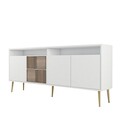 Consola, Hommy Craft, Milan, 180x77x35 cm, PAL, Alb/Auriu