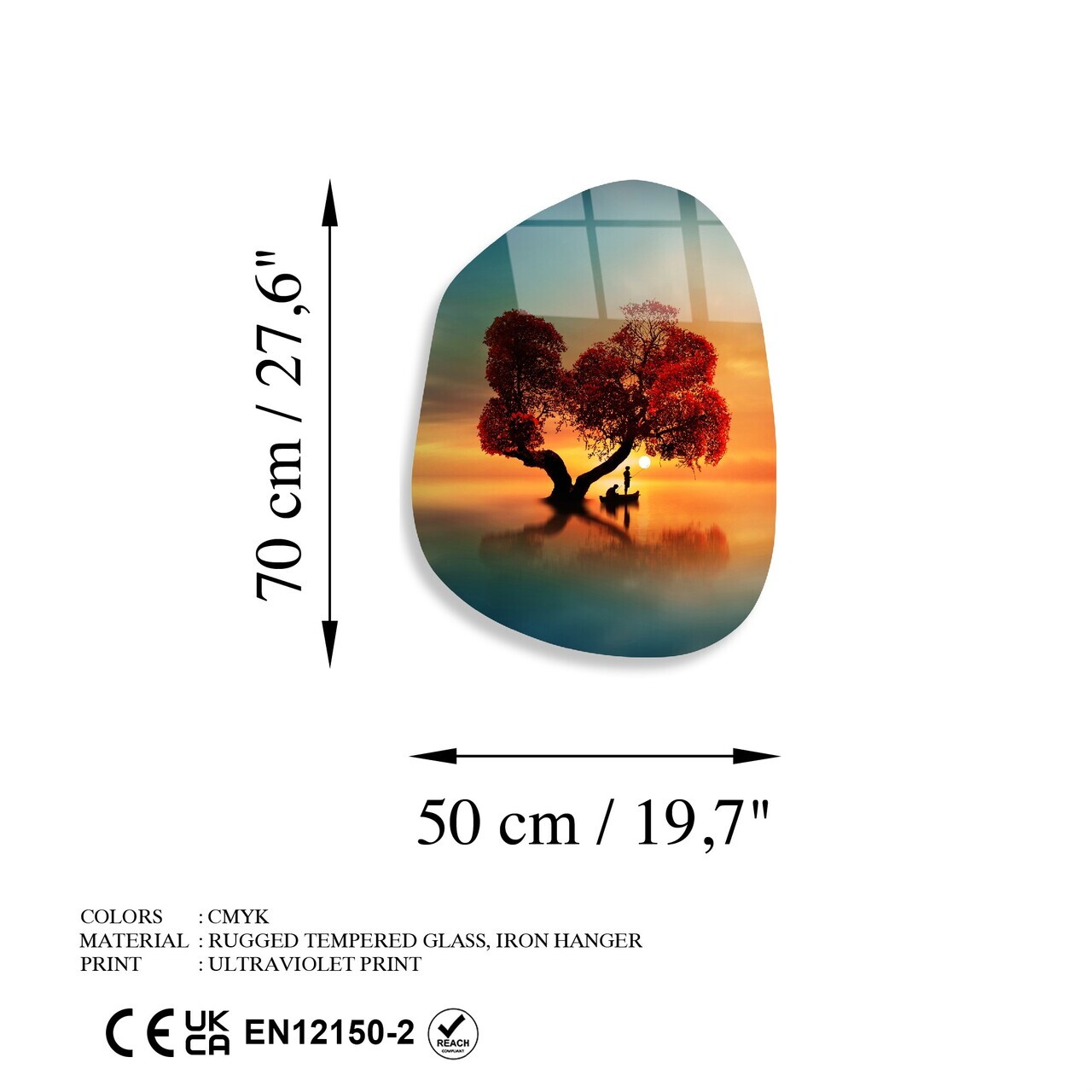 Tablou decorativ, UV-1086, 50 x 70 cm, Multicolor — imaginea 6