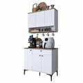Dulap multifunctional, Hanah Home, JE272, 90.2x140.4x45 cm, Alb/Maro