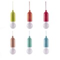 Bec LED portabil cu snur si baterii Bulby, InnovaGoods, Ø5.5 x 16.5 cm, culori asortate