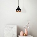 Set lampa si lustra, Opviq, 892OPV9106, Metal, Negru/Cupru