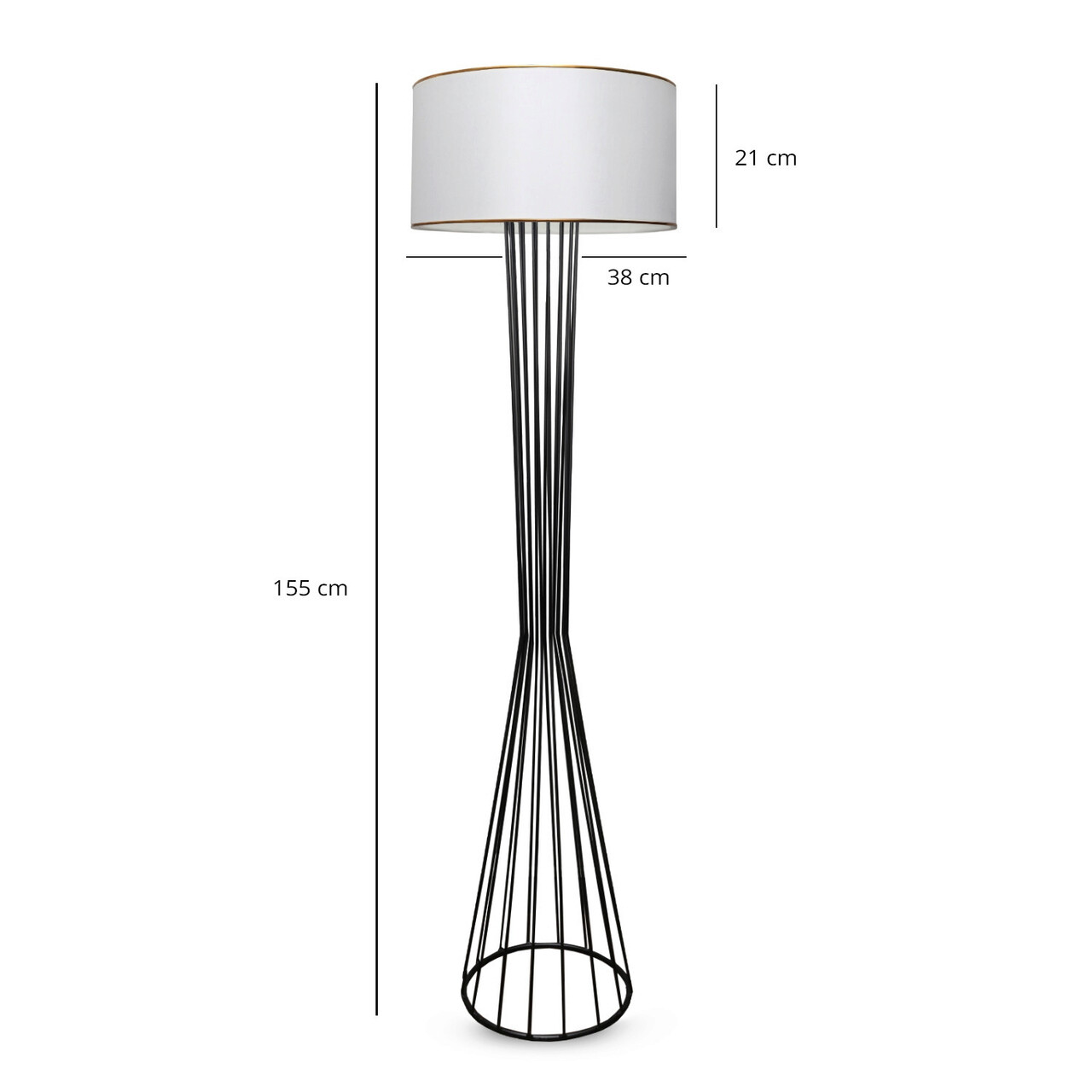 Lampadar, Insignio, 780SGN2624, Metal, Alb