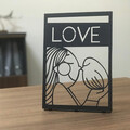 Decoratiune, Only Love Pod, 20x30 cm, Metal, Negru