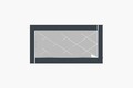 Oglinda decorativa, Siam, Pierre, 60x120x2.2 cm, MDF , Fume / Alb