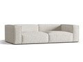 Canapea 5 locuri, Nuria-260, Micadoni Home, 290x110x72 cm, tesatura boucle, gri bej melange