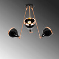 Lustra, Opviq, 892OPV1944, Metal, Negru/Cupru