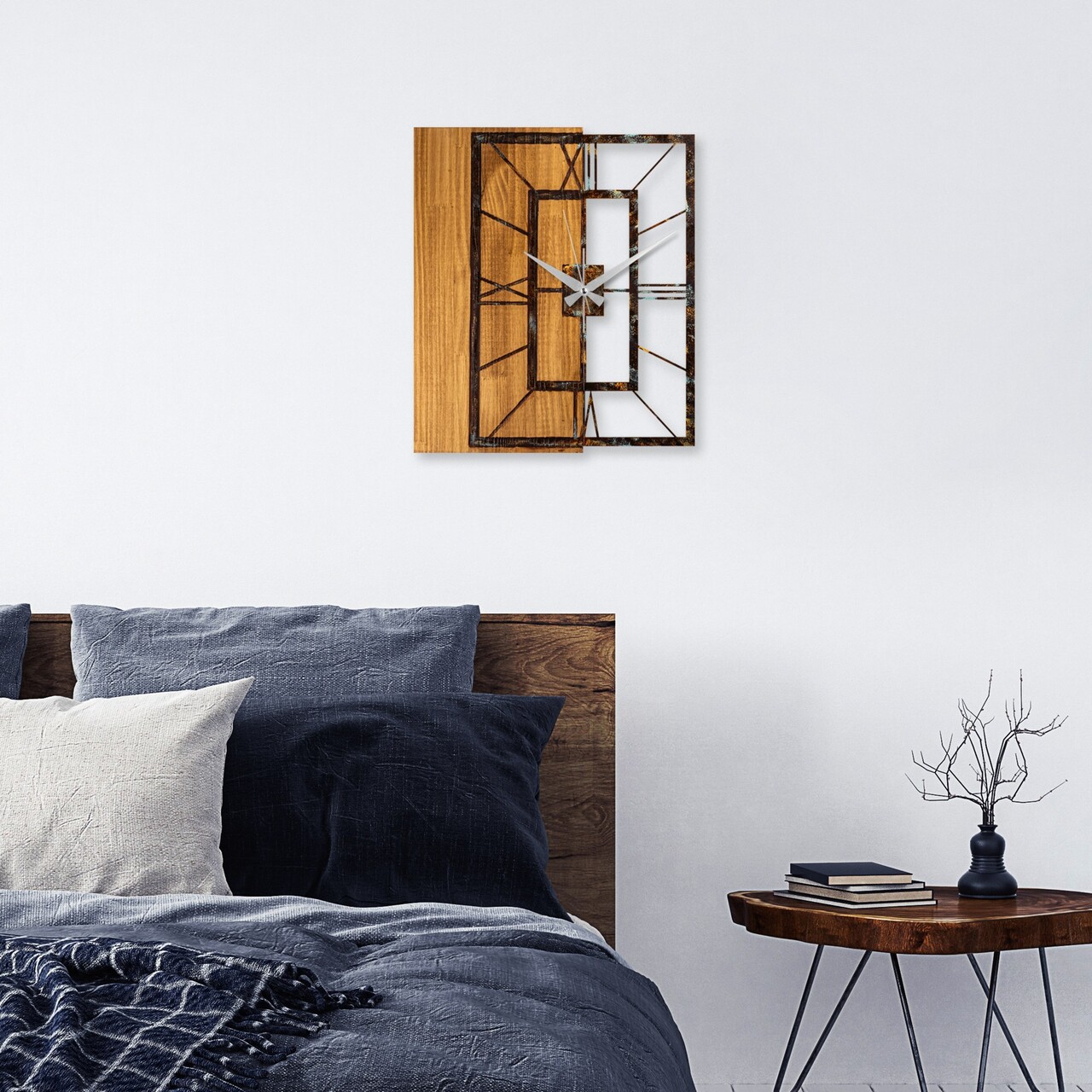 Ceas de perete, Wooden Clock 37-A, Dimensiune: 49 x 58 cm, Nuc / Maro - view 2
