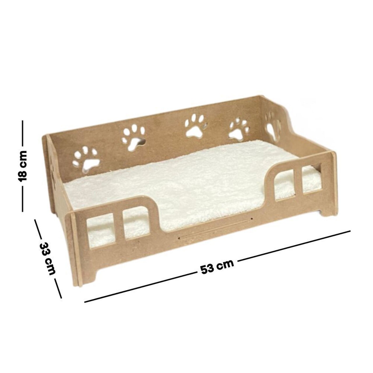 Pat pentru pisici, Paws &amp; Whiskers, Lyra, MDF, Stejar - view 3