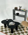 Masuta de cafea, Rotexa, Bloom, 110x40x70 cm, MDF , Negru