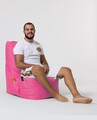 Fotoliu puf, Bean Bag Ferndale, Diamond, 60 x 90 cm, poliester impermeabil, roz