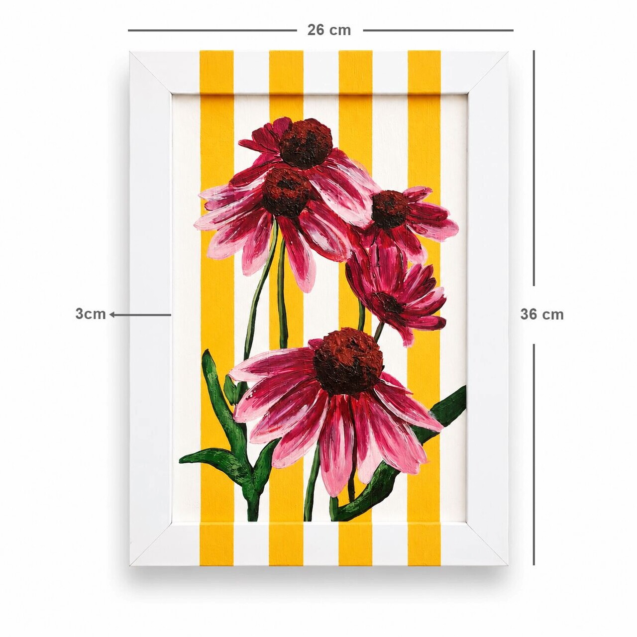 Tablou decorativ, YBC11862, Canvas, Rama din lemn (grosime 3 cm), Multicolor — imaginea 4