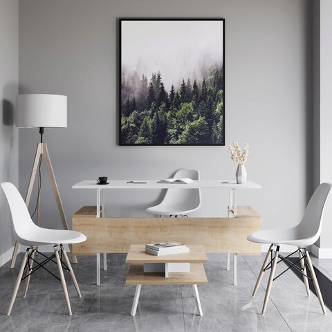 Set mobilier de birou, Lagomood, Irony Maxi Set, Stejar alb Lagomood