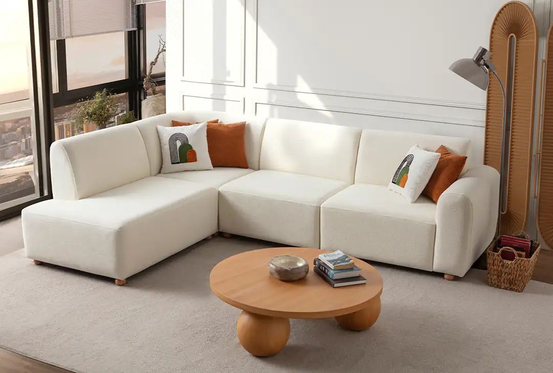 Coltar, Atelier del Sofa, 752EST1332, Frame: 70% HORNBEAM/30% MELAMINE COATED CHIPBOARD, Alb