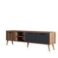 Comoda TV, Mezza, Exxen, 180x53x35 cm, Antracit de nuc