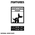 Tablou decorativ, Happy Poop, Dimensiune: 20 x 25 cm, Alb/Negru