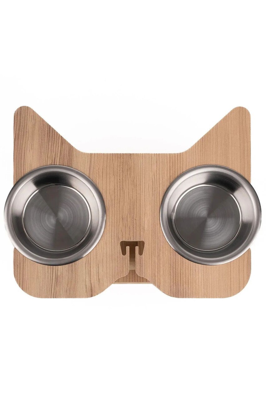 Bol pentru hrana animale de companie, Paws &amp; Whiskers, Apvm3, MDF , Multicolor - imagine 4