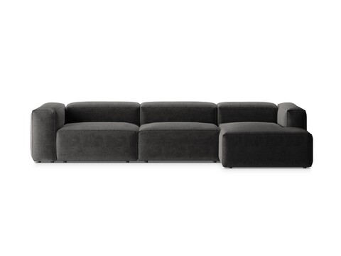 Coltar dreapta 4 locuri, Bergamo, Cosmopolitan Design, 344x152x70 cm, tesatura structurata, grafit