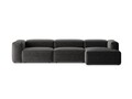 Coltar dreapta 4 locuri, Bergamo, Cosmopolitan Design, 344x152x70 cm, tesatura structurata, grafit