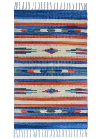 Covor kilim, country 182, baketo, 100% bumbac, lucrat manual, 60x90 cm