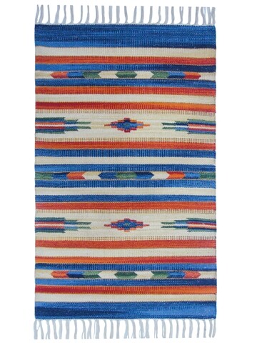 Poza Covor Kilim, Country 182, Baketo, 100% bumbac, lucrat manual, 60x90 cm