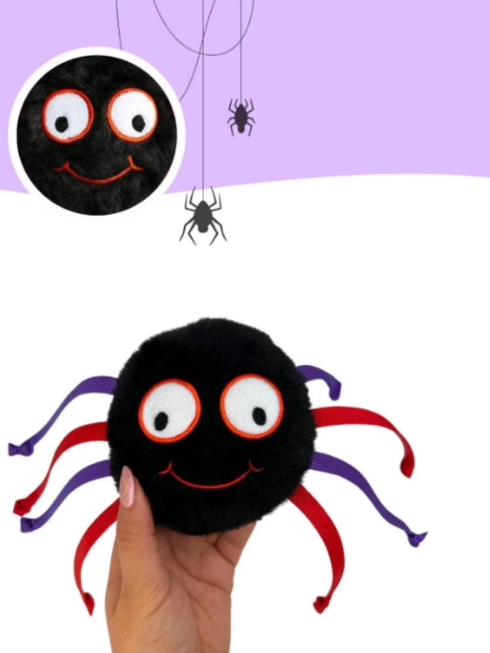 Jucărie pentru câini, Paws &amp; Whiskers, Havhav 1037, Alb/Negru - imagine 2