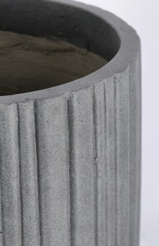 Set ghivece pentru exterior 2 piese Halong Cylinder, Bizzotto, Ø45 x 66 cm, fibra de ciment si argila, gri