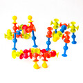 Joc de constructie Mini Squigz, Fat Brain, Tomy, 13x14 cm, silicon, multicolor