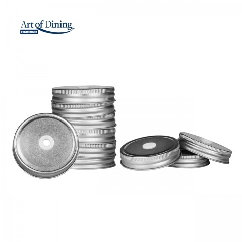 Set 10 capace pentru halba, heinner, metal, gri