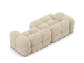 Coltar stanga 3 locuri, Loretto, Cosmopolitan Design, 250x147x68 cm, catifea, bej deschis