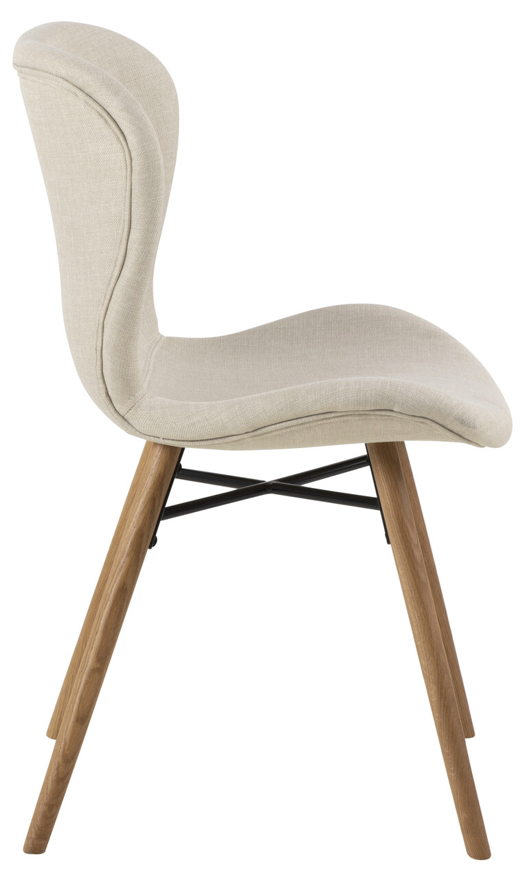 Scaun Batilda -A1, Actona, 47x53x82.5 cm, poliester/lemn de stejar, bej nisip - view 8