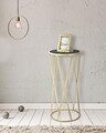 Masuta Glam Simple, Mauro Ferretti, Ø 35x75 cm, fier, auriu