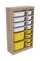 Dulap multifunctional, Estella, Montana Xs 2D4N8U, Sonomo Alb / Galben