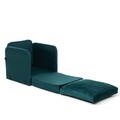 Canapea extensibilă cu 1 loc, Futon, 859FTN2878, Metal , Verde petrol