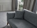 Canapea extensibila cu 3 locuri, Artie, 560ARE2907, Lemn de fag / PAL, Gri deschis