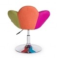 Scaun rotativ, Fleur, Bizzotto, inaltime ajustabila, 67.5 x 50 x 81 cm, otel/poliester