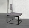 Bancuta, Wenko, Amandola, 59 x 45.5 x 59 cm, metal/poliester, gri/negru